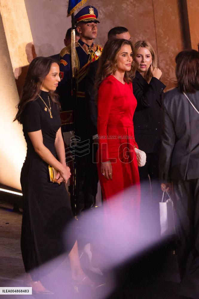 Queen Rania of Jordan Attends Opening of Grand Egyptian Museum - Cairo