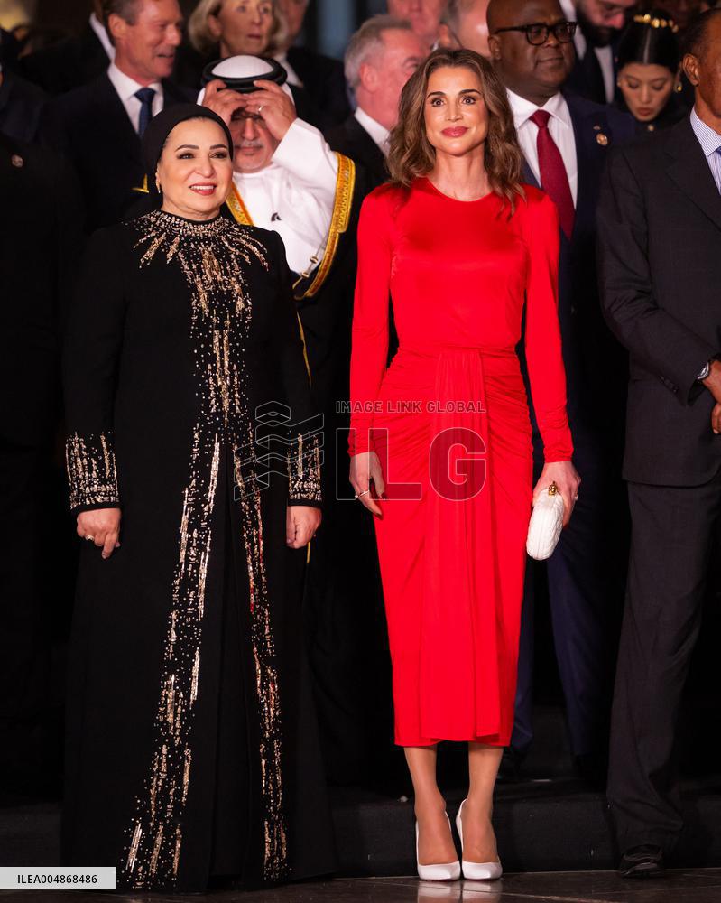 Queen Rania of Jordan Attends Opening of Grand Egyptian Museum - Cairo