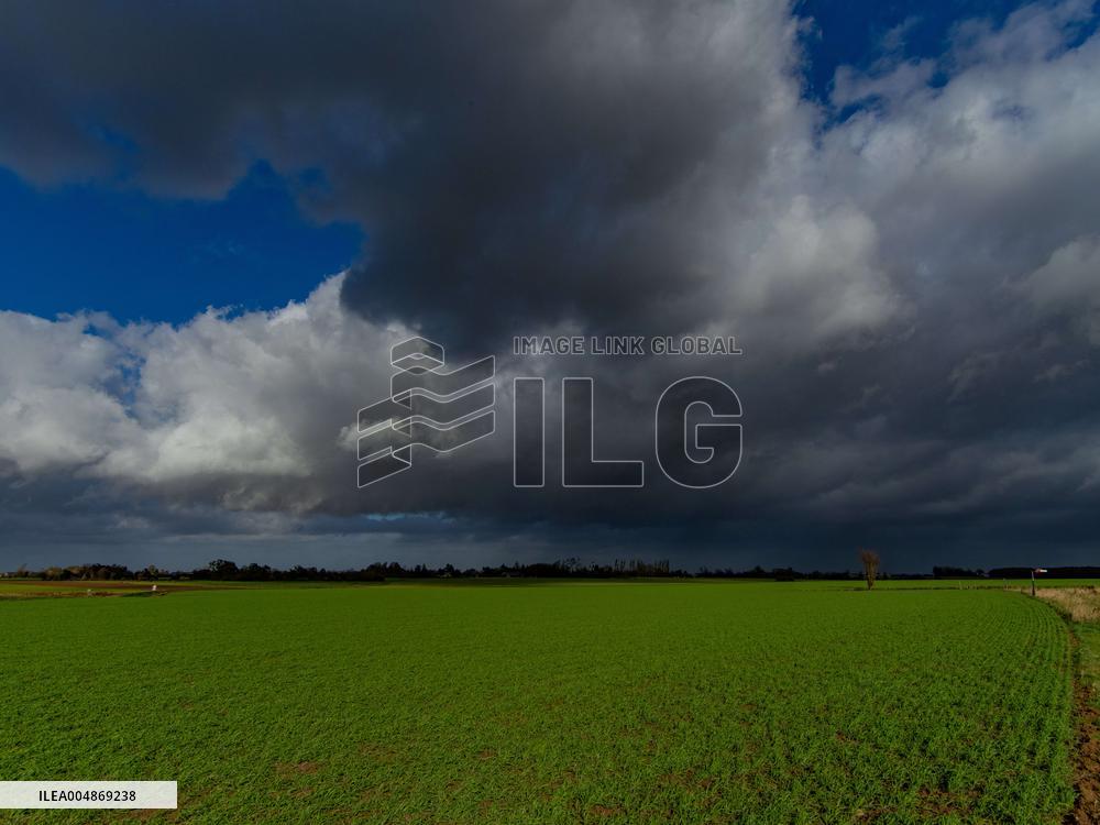 Illustration - Cloudy Weather in Normandy - France