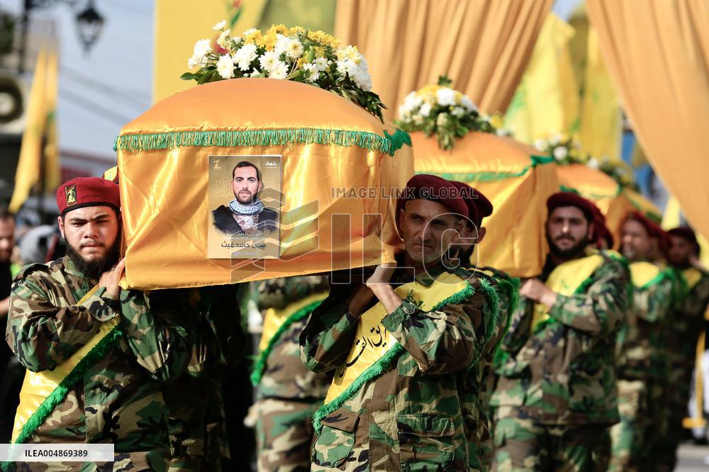 Funeral of The Victims of Israeli Airstrikes - Lebanon