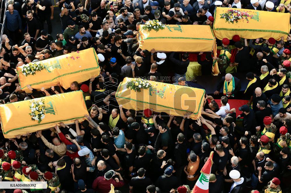 Funeral of The Victims of Israeli Airstrikes - Lebanon