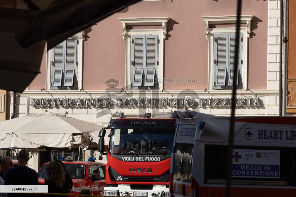 Collapse Of The Torre Dei Conti In The Imperial Forums - Rome