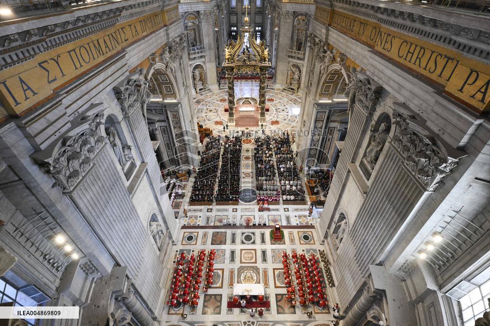 Pope Leo XIV Presides Over A Mass In Suffrage For The Late Pope Francis - Vatican