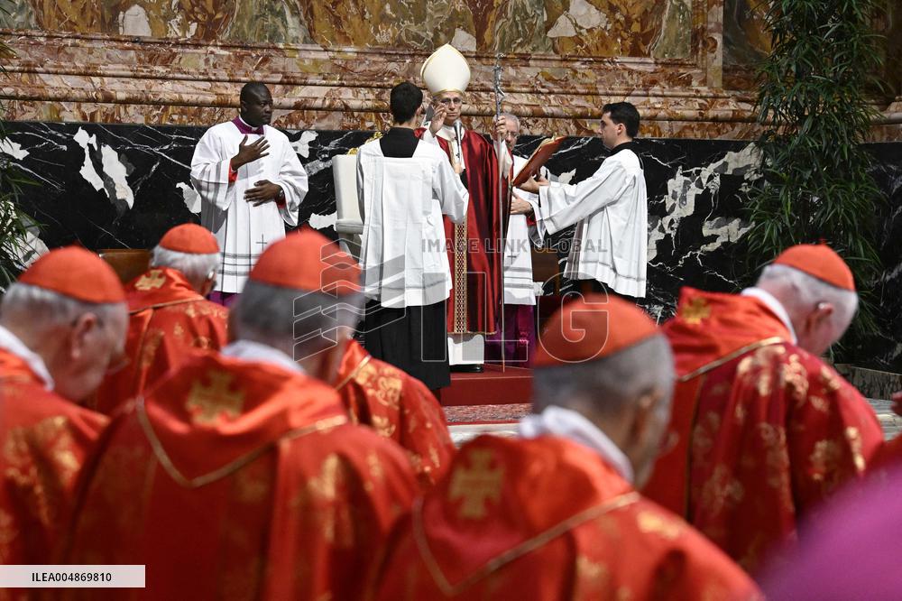 Pope Leo XIV Presides Over A Mass In Suffrage For The Late Pope Francis - Vatican