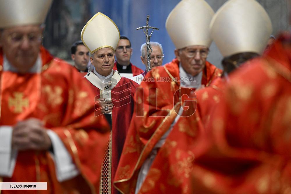 Pope Leo XIV Presides Over A Mass In Suffrage For The Late Pope Francis - Vatican