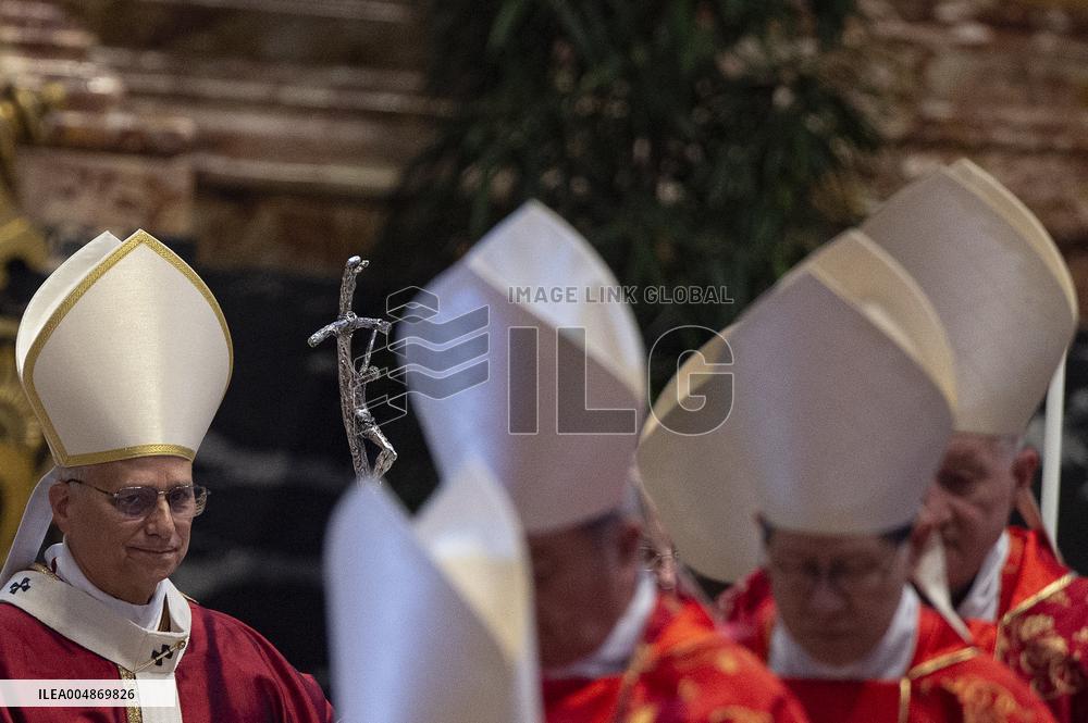 Pope Leo XIV Presides Over A Mass In Suffrage For The Late Pope Francis - Vatican