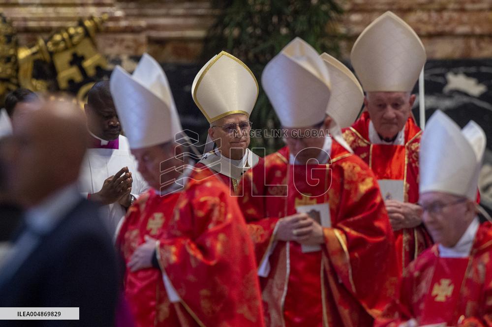 Pope Leo XIV Presides Over A Mass In Suffrage For The Late Pope Francis - Vatican
