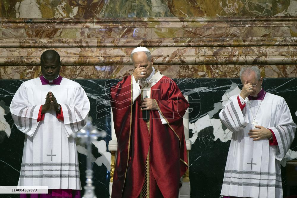 Pope Leo XIV Presides Over A Mass In Suffrage For The Late Pope Francis - Vatican