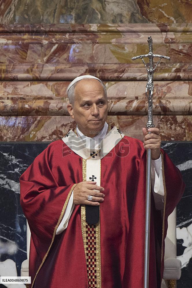 Pope Leo XIV Presides Over A Mass In Suffrage For The Late Pope Francis - Vatican
