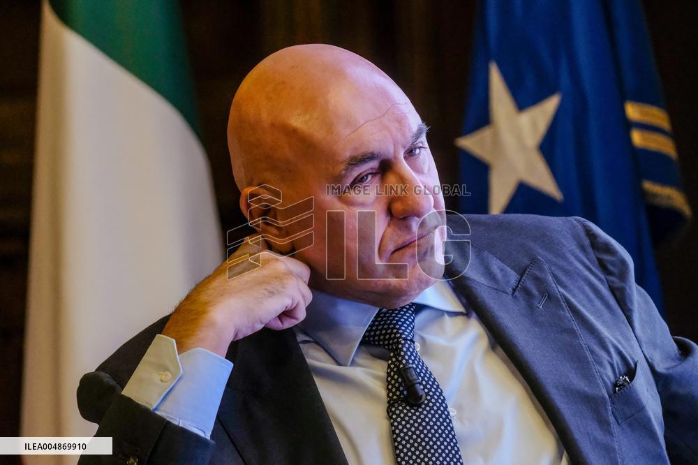 Italian Defense Minister Guido Crosetto At The Presentation Of The First Defense Calendar - Rome