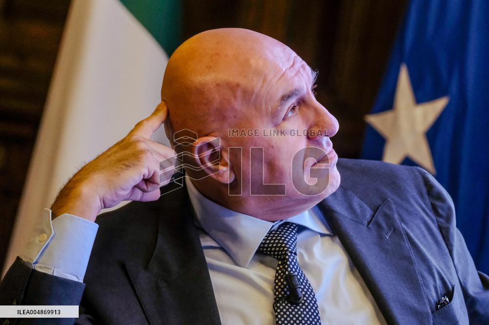 Italian Defense Minister Guido Crosetto At The Presentation Of The First Defense Calendar - Rome