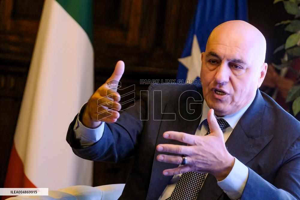 Italian Defense Minister Guido Crosetto At The Presentation Of The First Defense Calendar - Rome