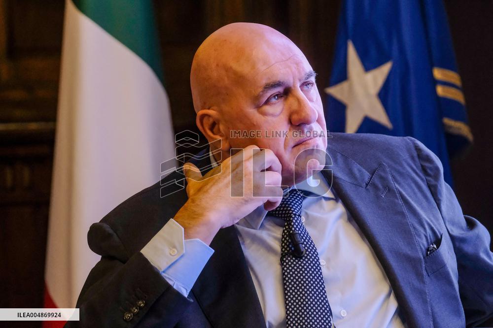 Italian Defense Minister Guido Crosetto At The Presentation Of The First Defense Calendar - Rome