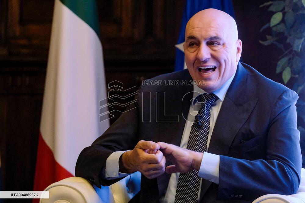 Italian Defense Minister Guido Crosetto At The Presentation Of The First Defense Calendar - Rome