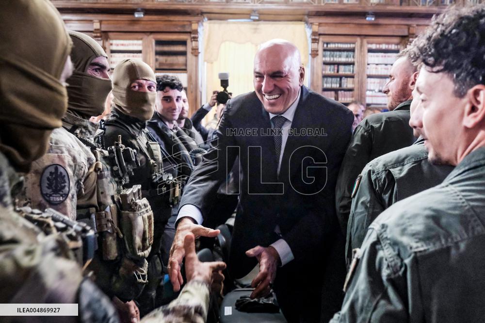 Italian Defense Minister Guido Crosetto At The Presentation Of The First Defense Calendar - Rome