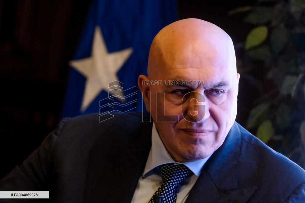 Italian Defense Minister Guido Crosetto At The Presentation Of The First Defense Calendar - Rome