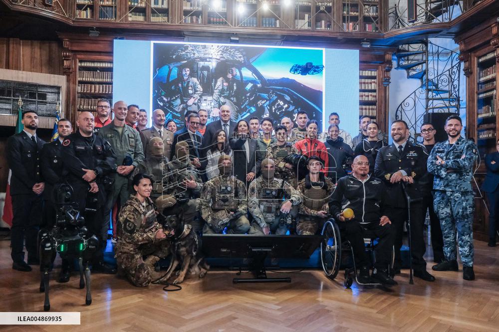 Italian Defense Minister Guido Crosetto At The Presentation Of The First Defense Calendar - Rome