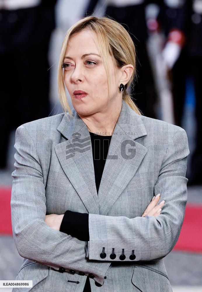 PM Giorgia Meloni Meets With Gabonese President Brice Clotaire Oligui Nguema - Rome