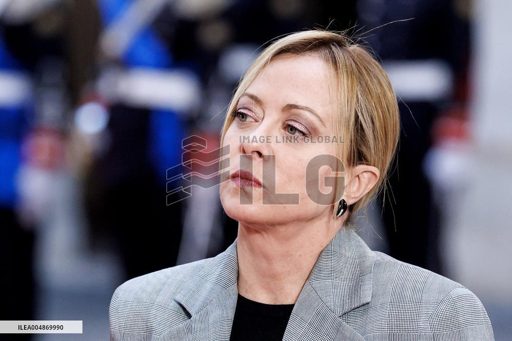 PM Giorgia Meloni Meets With Gabonese President Brice Clotaire Oligui Nguema - Rome