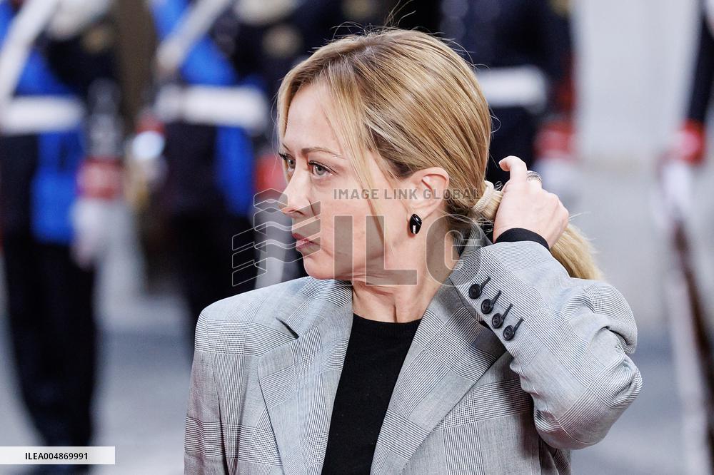 PM Giorgia Meloni Meets With Gabonese President Brice Clotaire Oligui Nguema - Rome