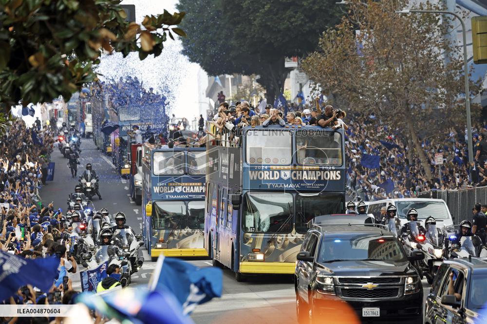 Dodgers' World Series victory parade