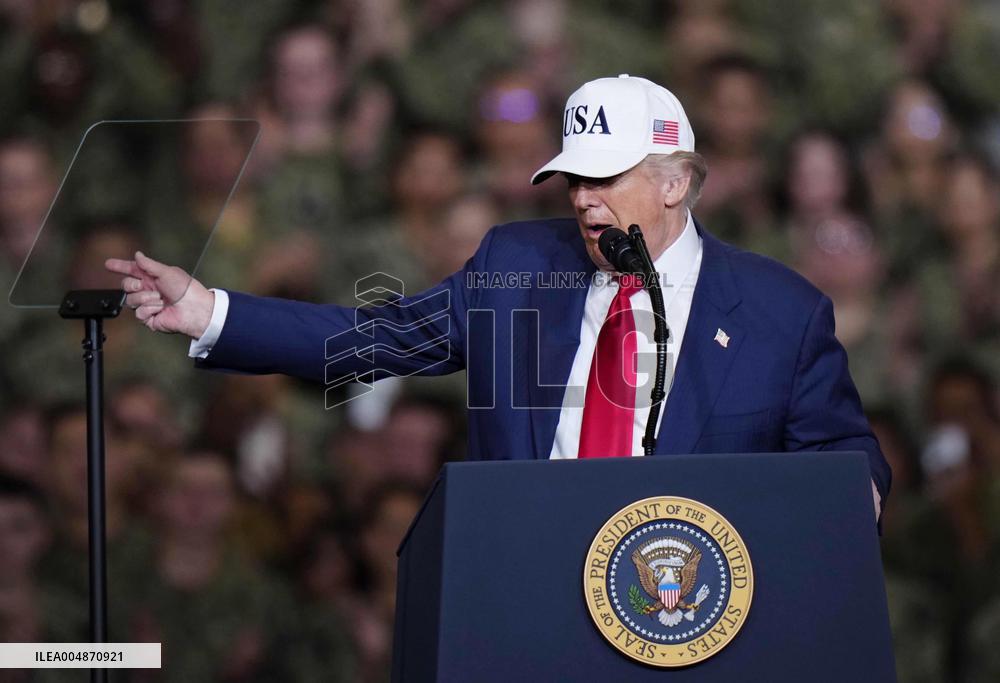 U.S. President Trump at Yokosuka base
