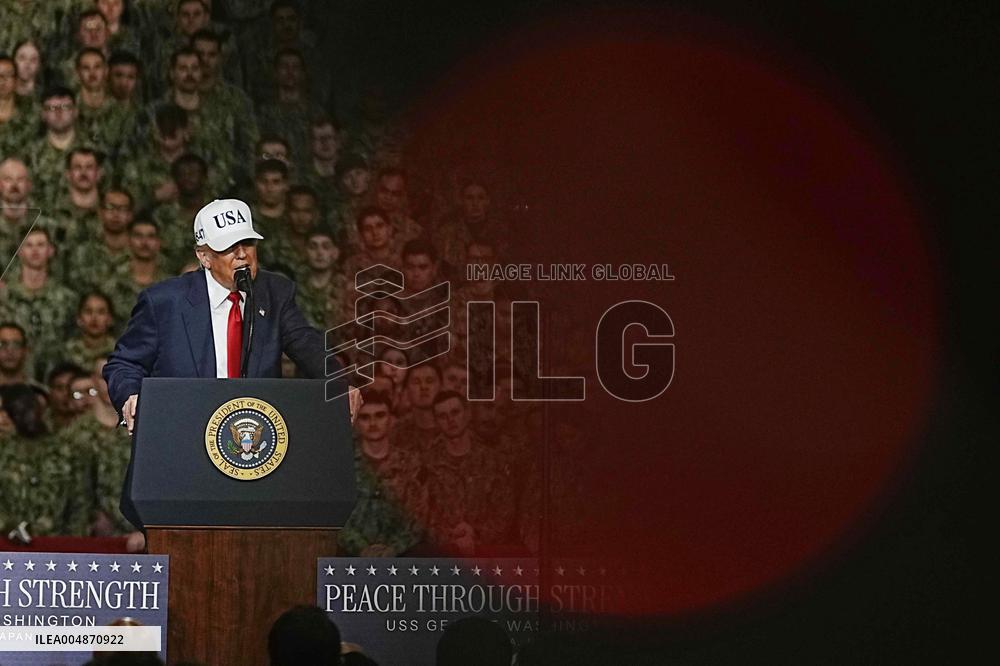 U.S. President Trump at Yokosuka base