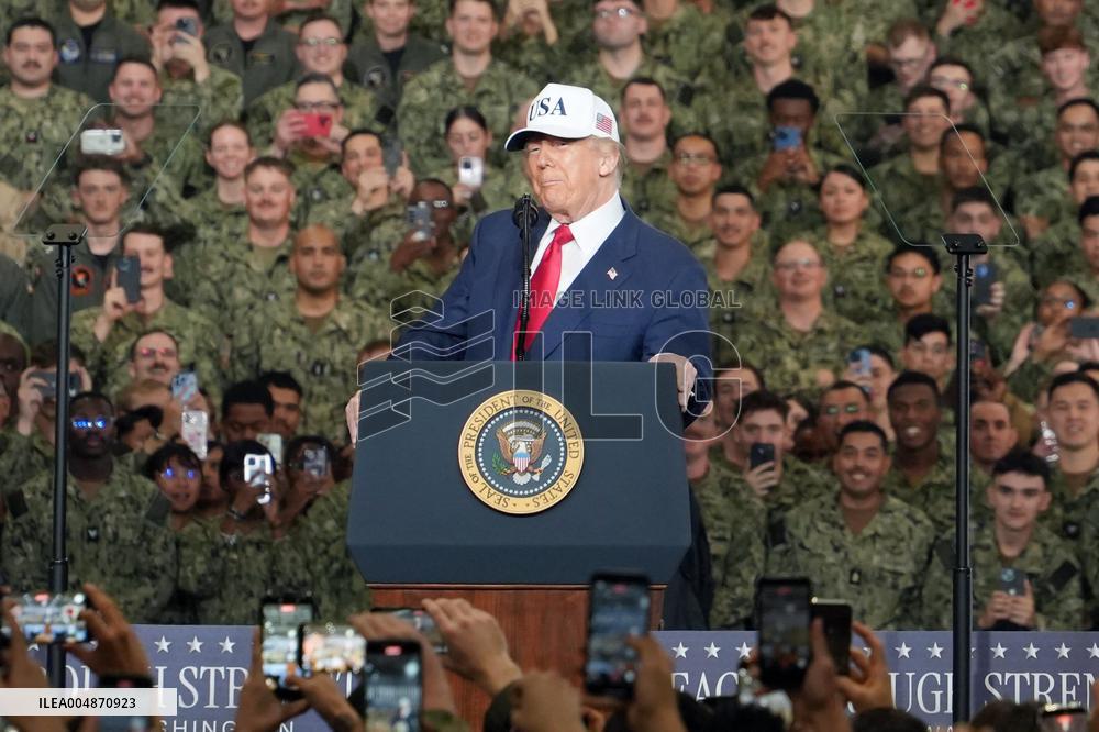 U.S. President Trump at Yokosuka base