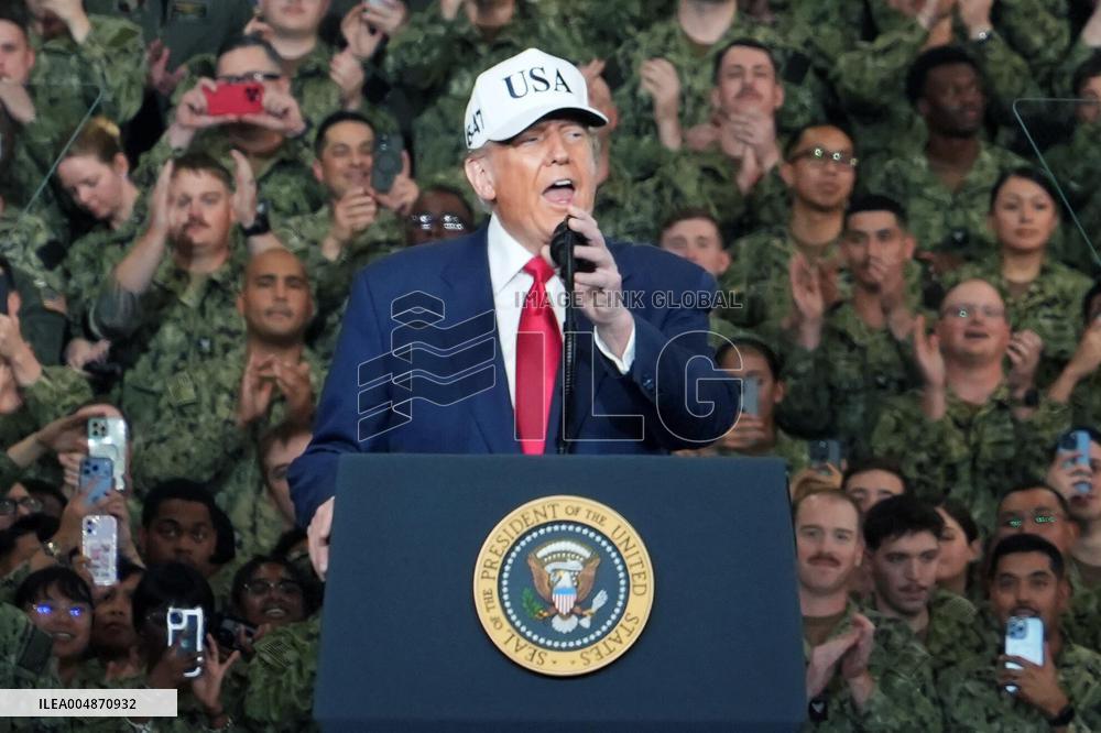 U.S. President Trump at Yokosuka base