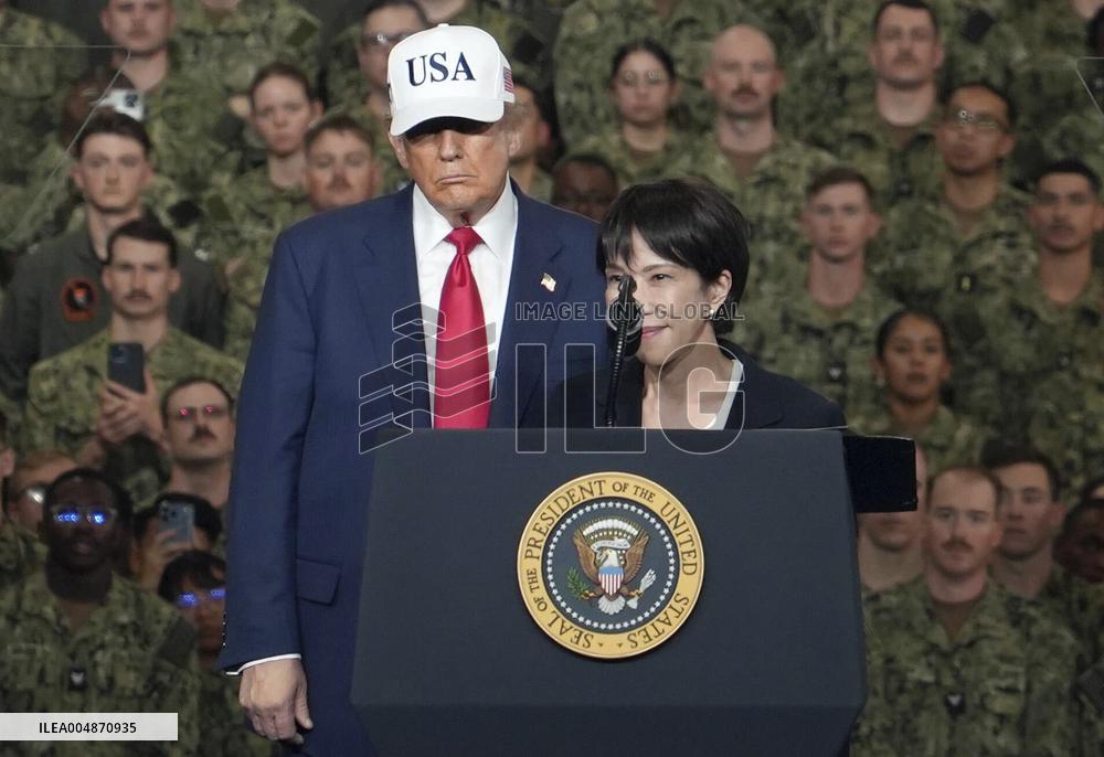 U.S. President Trump at Yokosuka base