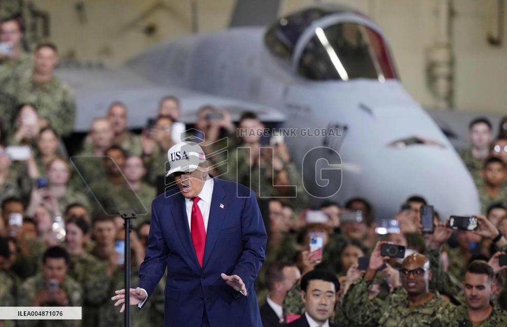 U.S. President Trump at Yokosuka base