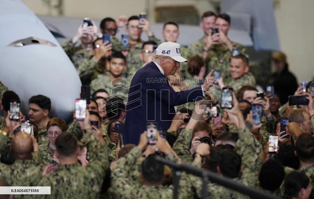 U.S. President Trump at Yokosuka base