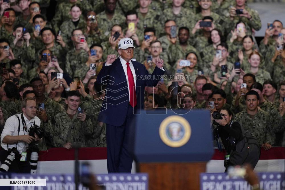 U.S. President Trump at Yokosuka base