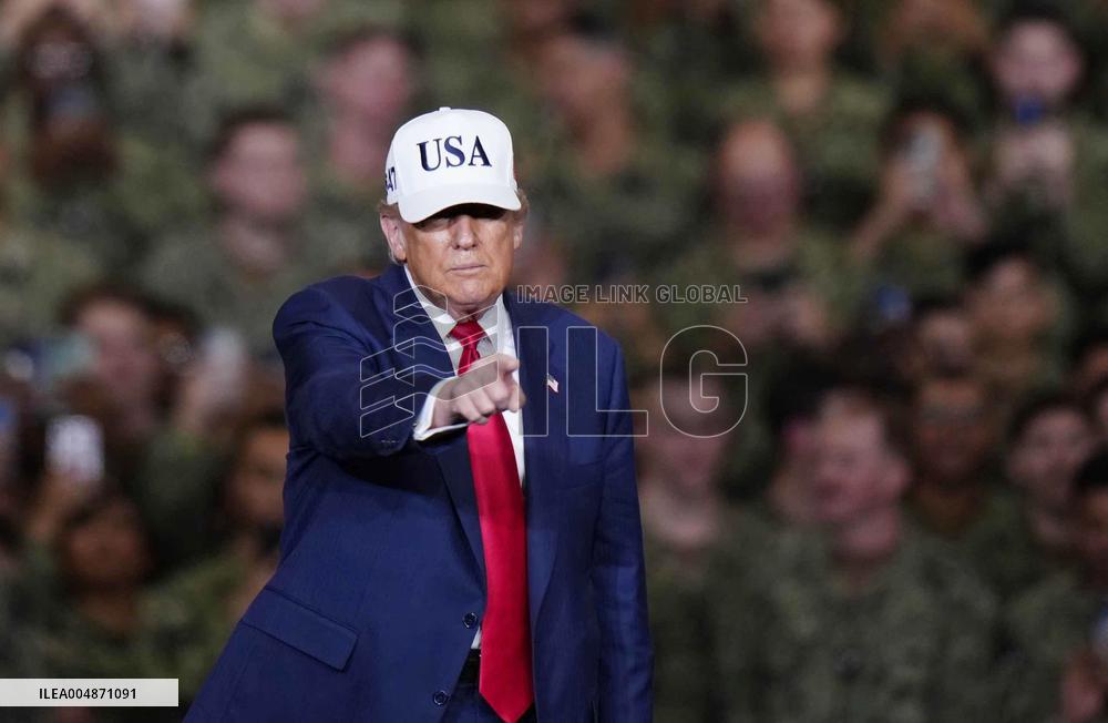 U.S. President Trump at Yokosuka base