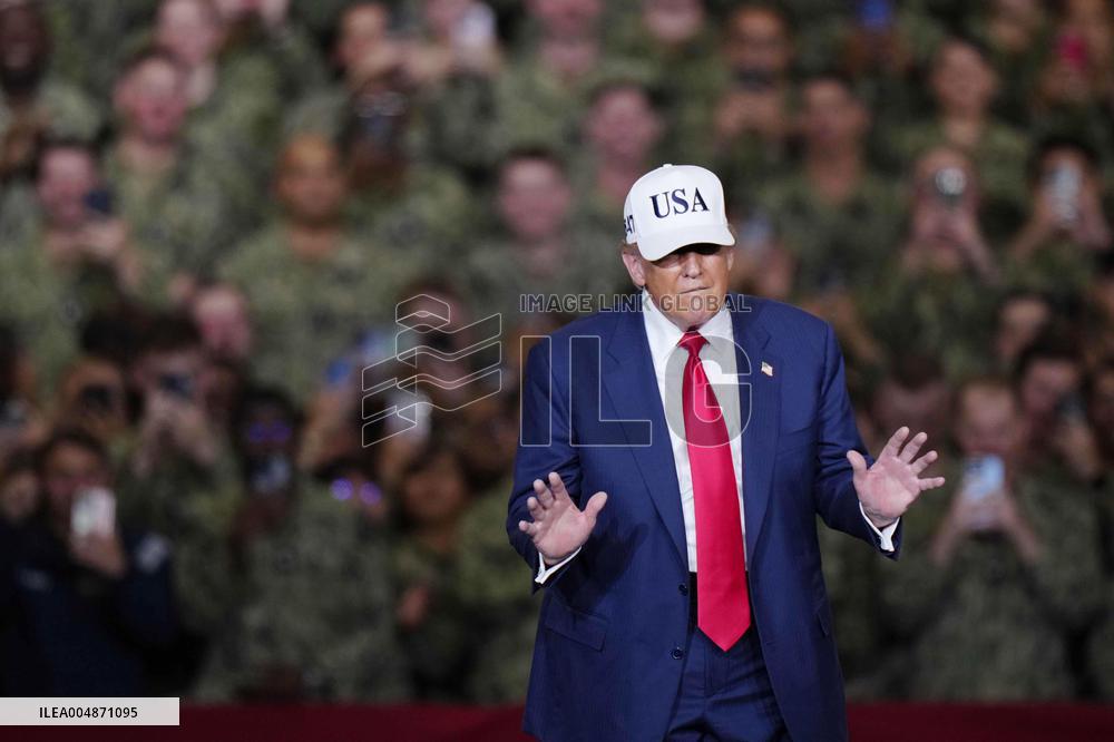 U.S. President Trump at Yokosuka base