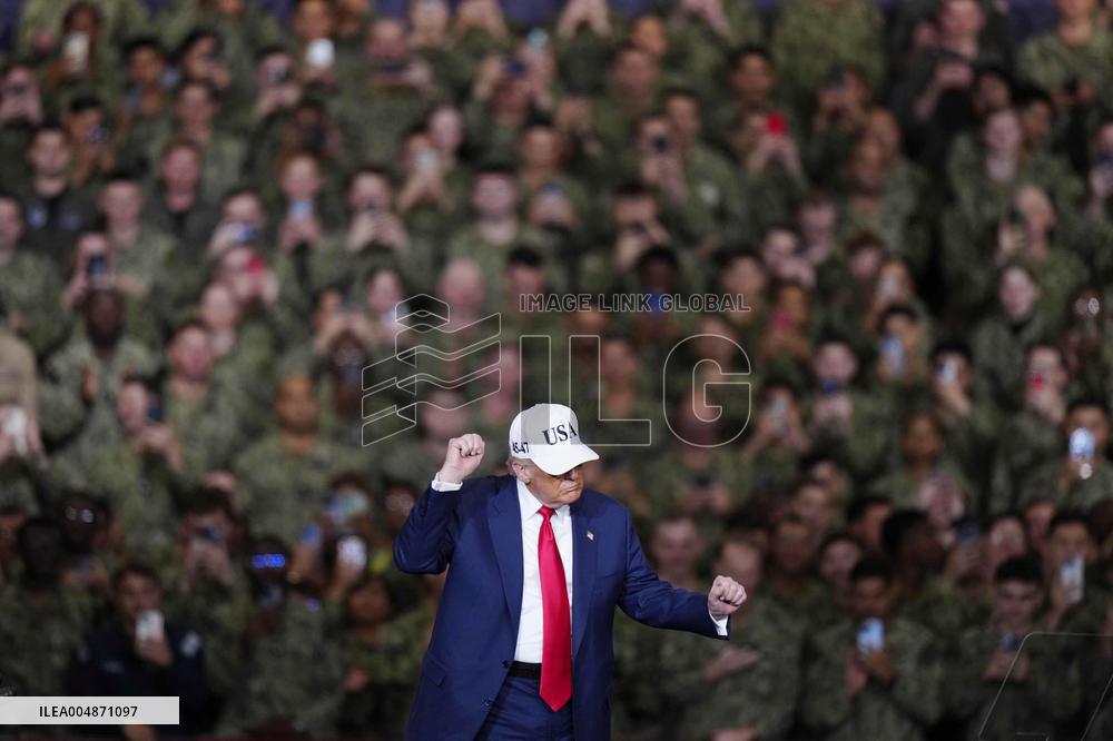 U.S. President Trump at Yokosuka base
