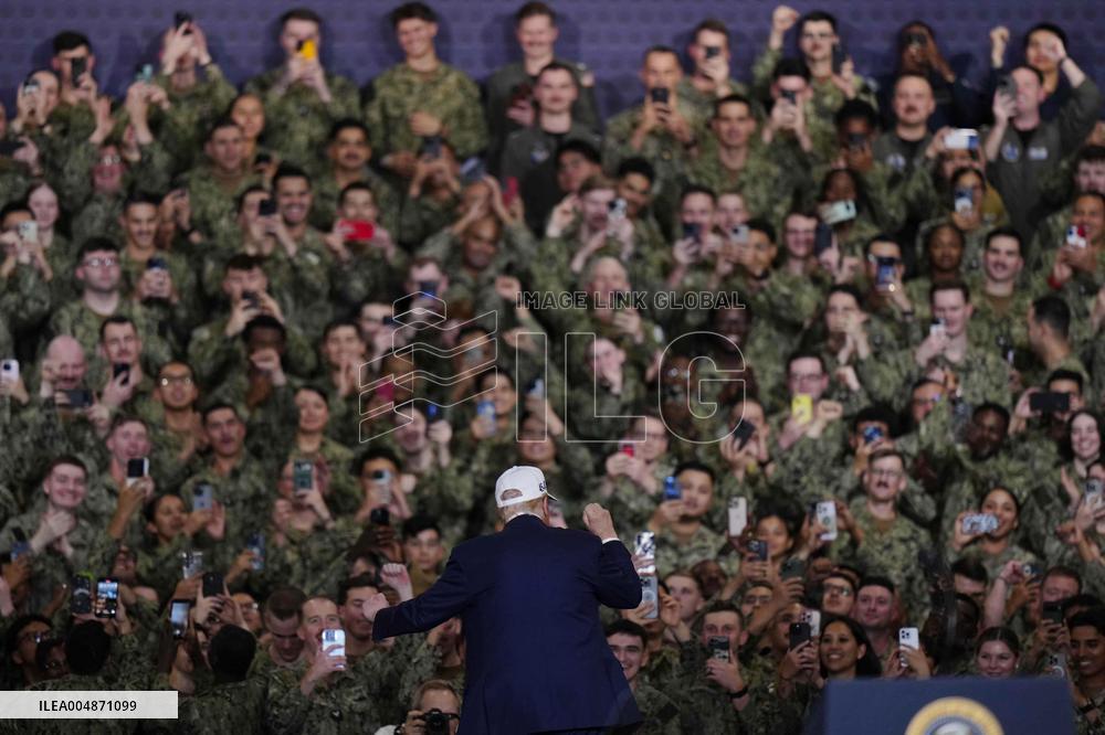 U.S. President Trump at Yokosuka base