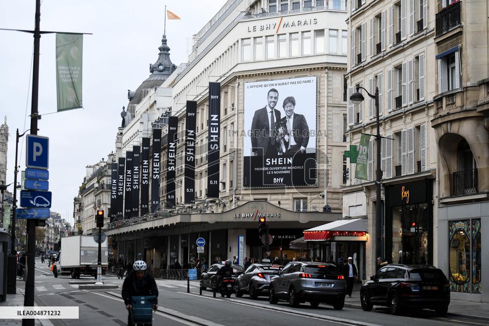 Illustration - Shein Store At BHV - Paris