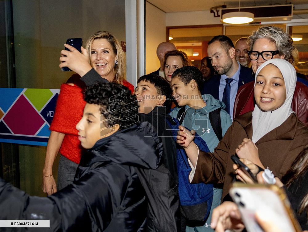 Queen Maxima And State Secretary Tielen At Mind Us Visit - Haarlem