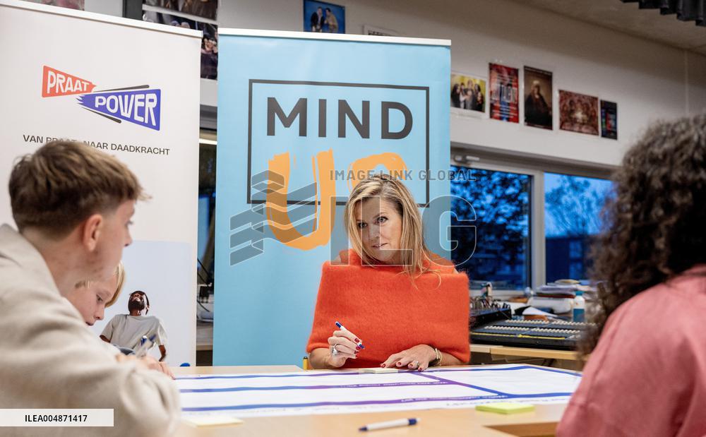 Queen Maxima And State Secretary Tielen At Mind Us Visit - Haarlem