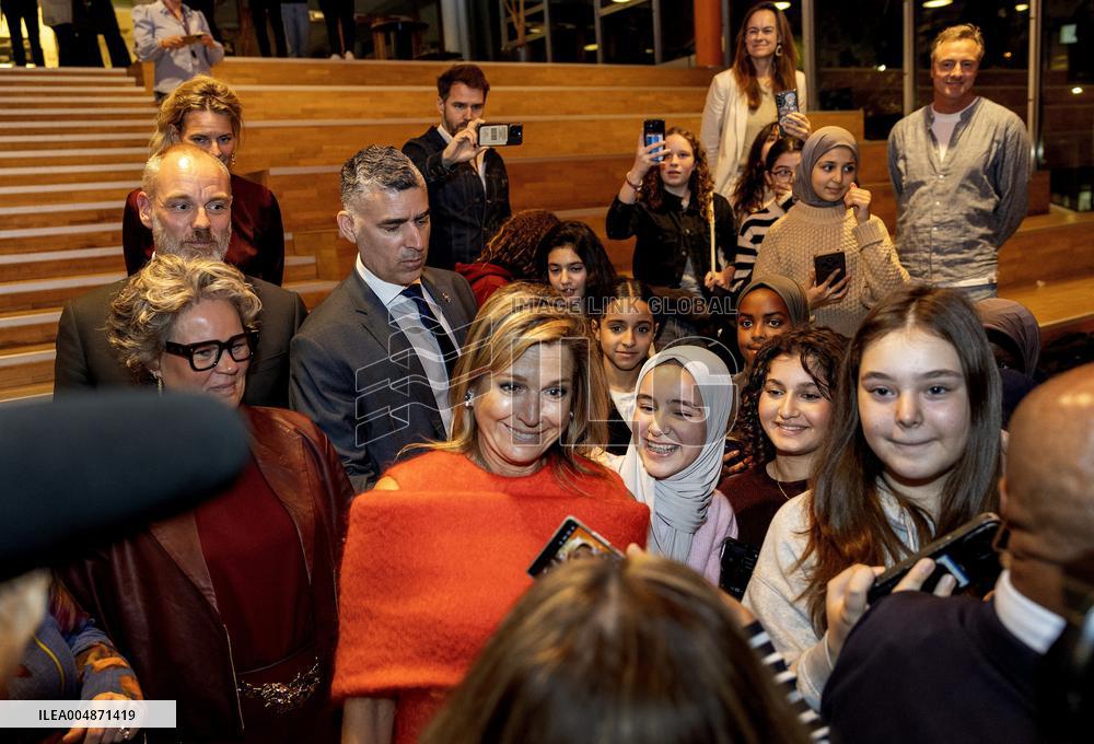 Queen Maxima And State Secretary Tielen At Mind Us Visit - Haarlem