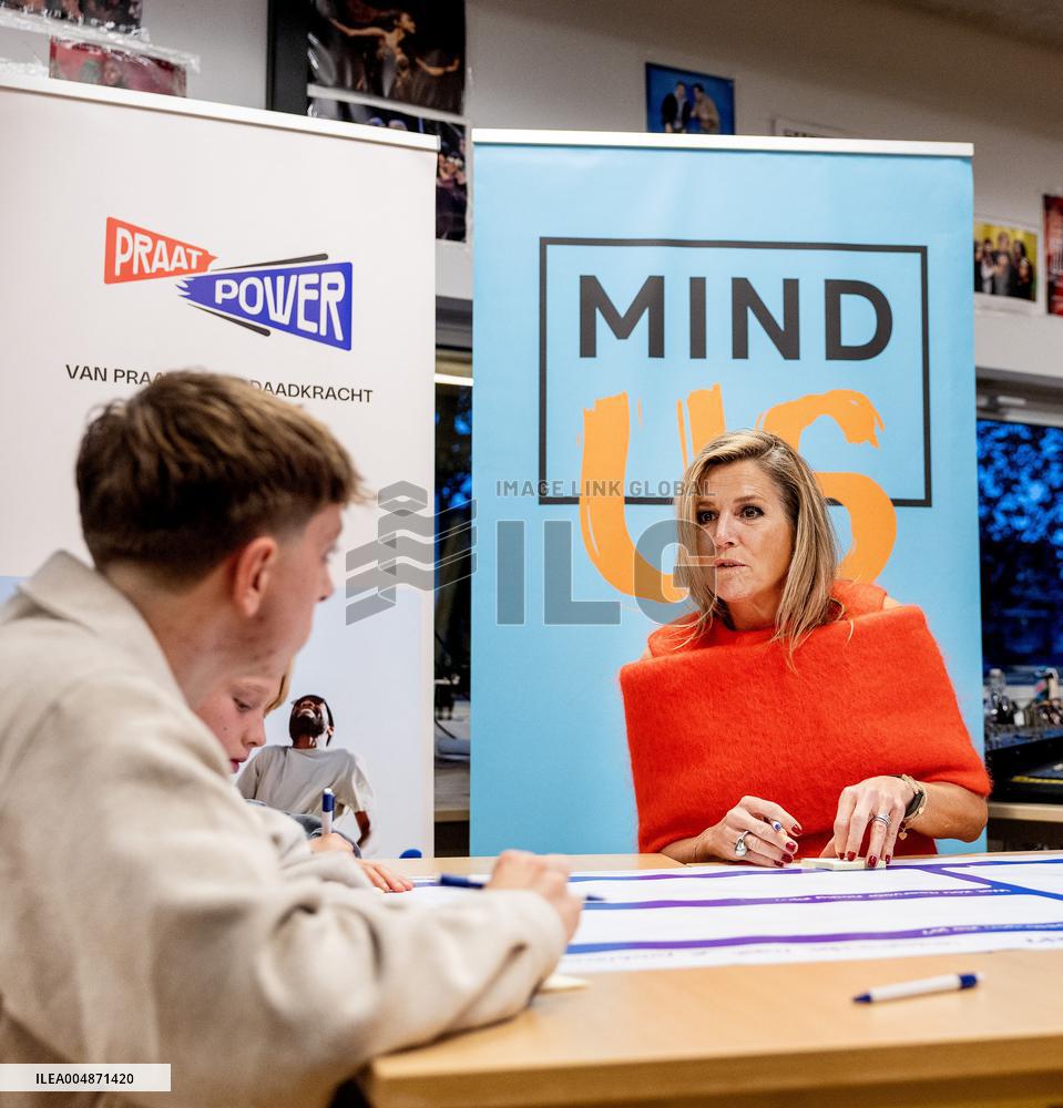 Queen Maxima And State Secretary Tielen At Mind Us Visit - Haarlem
