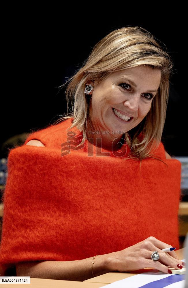 Queen Maxima And State Secretary Tielen At Mind Us Visit - Haarlem