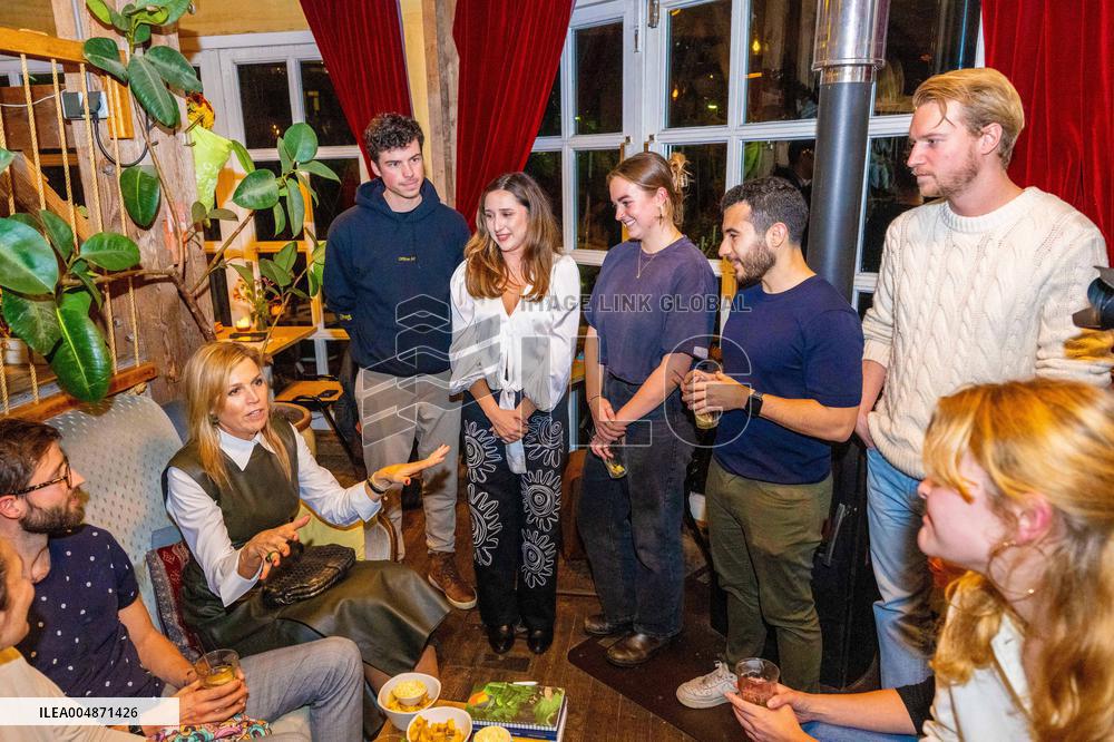 Queen Maxima At The Offline Club Visit - Amsterdam