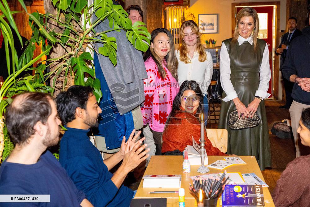 Queen Maxima At The Offline Club Visit - Amsterdam