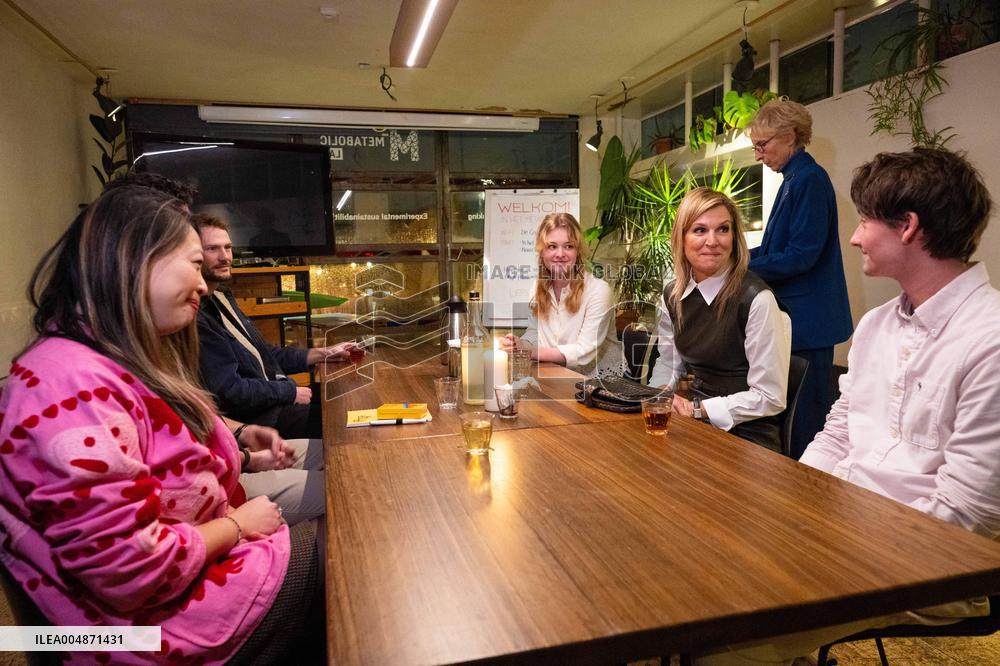 Queen Maxima At The Offline Club Visit - Amsterdam