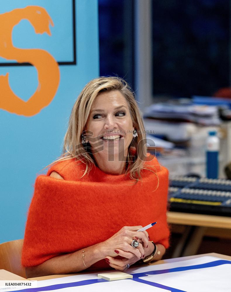 Queen Maxima And State Secretary Tielen At Mind Us Visit - Haarlem