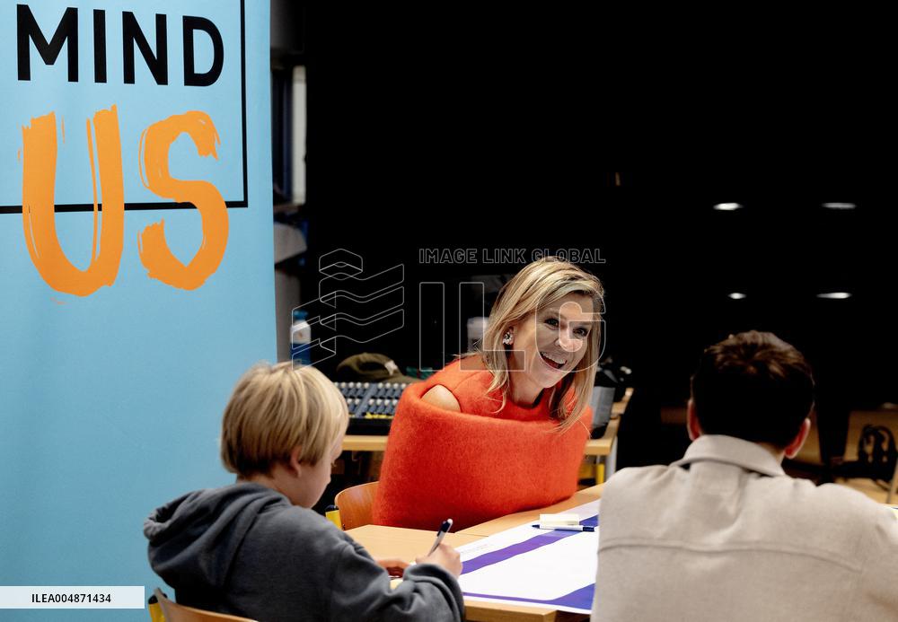 Queen Maxima And State Secretary Tielen At Mind Us Visit - Haarlem