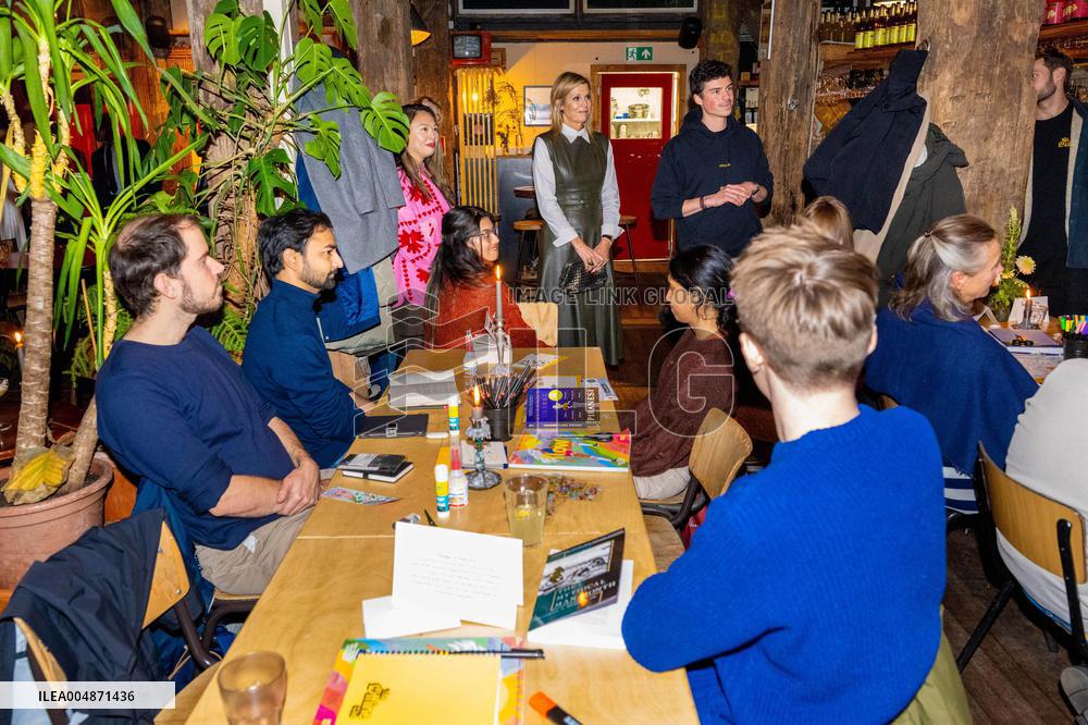 Queen Maxima At The Offline Club Visit - Amsterdam