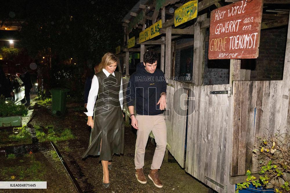 Queen Maxima At The Offline Club Visit - Amsterdam